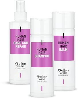 Ellen Wille PurePower Pflegeset Shampoo + Balsam + Spray für Echthaar Perücken Haarteile