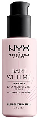 NYX PROFESSIONAL MAKEUP Bare With Me Cannabis Sativa Seed Oil SPF 30 Daily Moisturizing Face Primer