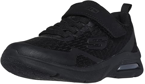 Skechers MICROSPEC MAX TORVIX, Zapatillas de deporte para Niños, Black Textile & Trim, 35.5 EU