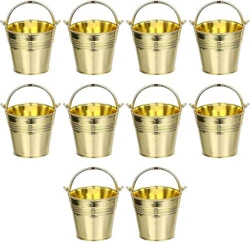 LATRAT Mini secchio per caramelle e snack – Vassoio da portata con manico – Decorazione da tavolo per Pasqua