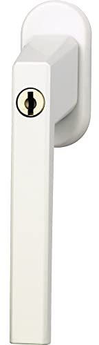 ABUS Abschließbarer Fenstergriff FG110 - Fensterknauf mit Druckzylinder, gleichschließend - ABUS-Sicherheitslevel 2-59221 - Weiß - 3er Set