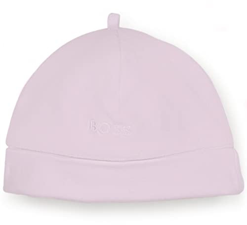 BOSS - Velours-Babymütze Rosa 75% Baumwolle 44