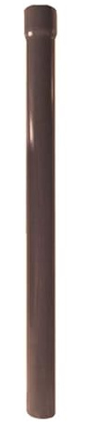 Renoplast® Pluviale in alluminio R50 | 200 cm DN 40 mm marrone semitondo | Grondaia per la pioggia Profili in lamiera per il drenaggio del tetto | Grondaia a innesto per la Giardino Terrazza Balcone