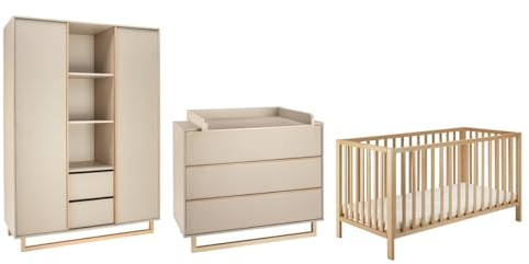 Schardt Kinderzimmer Set Terry 3-teilig Schrank Bett Wickelkommode mit Ansatz
