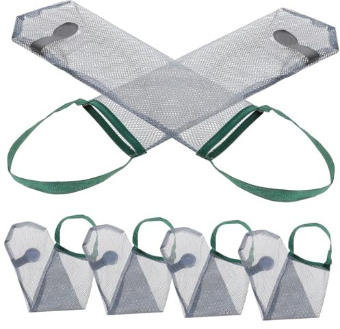 Mikinona 6pièces Sacs Filet Suspendus pour Fruits Légumes Ail Gingembre Design Maillé Créatif Renforcés pour Cuisine Et Rangement Mural Économise Espace Et Organise Br