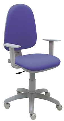 La Silla de Claudia - Silla Giratoria con Ruedas para Oficina, Estudio, Clínica Torino Gris Ajustable en Altura, Silla de Trabajo Tapizado (Lila)