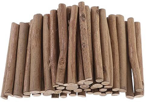 VILLCASE Holzstäbe Praktische Kleine Runde Holzstäbchen Selbstgemacht aus Synthetischem Material 1 Beutel zum Basteln für Schulhandwerk und Wissenschaftsklasse