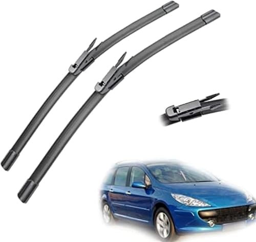 Lgtcjzfw Auto Scheibenwischer für Peugeot 307 Hatchback 307CC 307SW Estate 2005 2006 2007 2008 2009,Wischer Scheibenwischerblätter Set,einfache Montage,Wischerblatt Wischerblätter