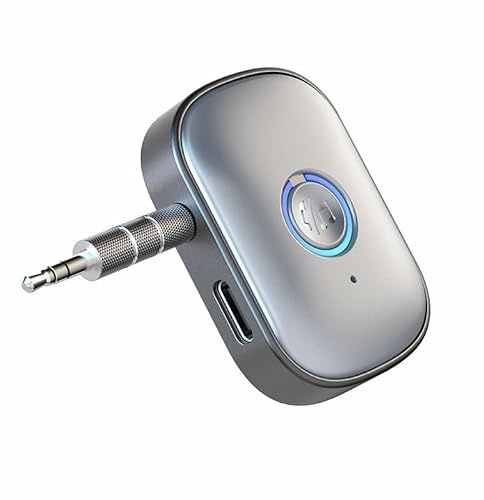 Bluetooth 5.3 Adapter Auto, Aux Klinke 3.5mm, Hi-Fi Stereo Musik KFZ Bluetooth Empfänger für Auto, Zuhause, Kopfhörer und Lautsprecher