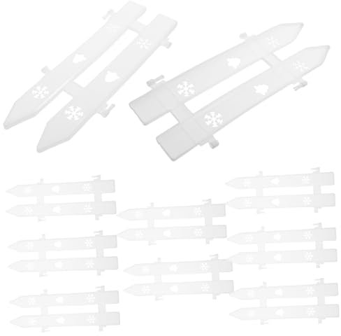 HOLIDYOYO 20stücke Kunststoffzaun Für Weihnachtsbaum Gartendekoration Gartenbedarf Hoftrennzaun Gartenpflanzenzaun Rasenzaun Balkonzaun Außenzaunschmuck Landschaftszaun Zier Grenze Panel