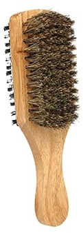 Healeved Bartbürste Für Herren Doppelseitiger Bart Styling Maker Tragbar Mittlere Größe Mit Holzgriff Und Wildschweinborsten Für Bartpflege Und Styling Unterwegs