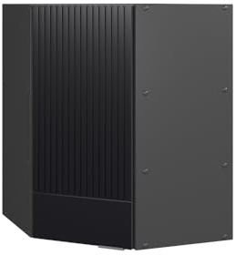 Vicco Eckhängeschrank Fame-Line, Schwarz gestreift, 57 cm | MDF-Front · 2 Einlegeböden · Soft-Close · Metallgriffe · Platzsparende Ecklösung ✓