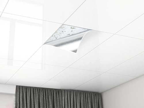 Deckenpaneele deckenplatten Deckenfliesen Für Abziehen Und Aufkleben, Wasserdichte Wandpaneele Für Badezimmer/Keller/Esszimmer/Klo, Dekorative PVC-Hintergrundtapete, 80x40cm(Style-2,5 Pack)