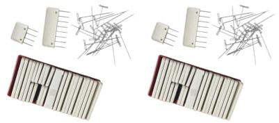 Juego de 2 peines de bloqueo de macramé, alfileres de ganchillo en T, herramientas de modelado para cobijas