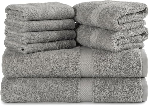 OctoTex Luxuriöse Handtücher 8er Set - 100% Baumwolle, weich & langlebig - Kein Verblassen - Öko-Tex Zertifiziert - Perfekt für Bad, Spa, Fitness & Strand - Große Farbenvielfalt für jeden Stil