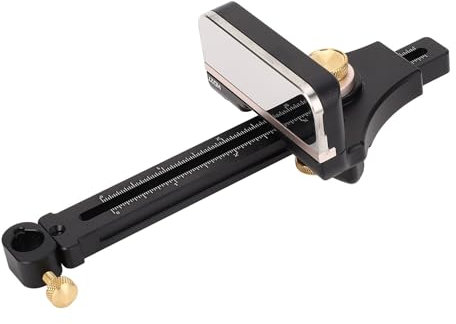 Locadence Calibro per marcatura per la lavorazione del legno, Calibro per marcatura a ruota su scala metrica imperiale, Strumento per tracciare legno multifunzionale in lega