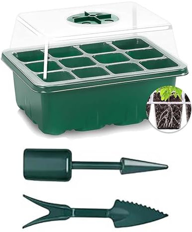 HBBursts Semenzaio riscaldato, Vassoi for La Germinazione,Serra for L'avvio dei Semi da Interno, Conservazione del Calore E Idratazione(A(Green),5pack)