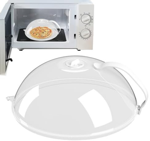 Cubierta de salpicaduras de microondas, protector de salpicaduras de microondas, tapa de cúpula resistente al calor de 10.24 x 3.94 pulgadas, protector de policarbonato reutilizable para calentar