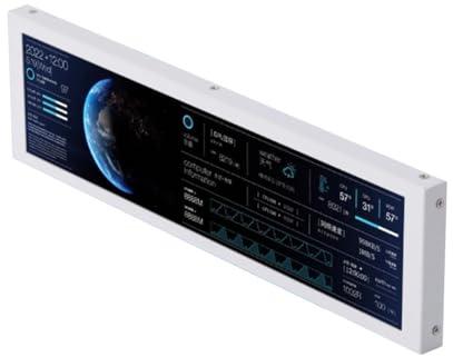 Knoruley Turing 8.8 Weißes IPS Smart-Display-Gehäuse - Typ-C Anschluss für Nahtlose CPU, GPU, RAM Überwachung über Den Sekundären Monitor
