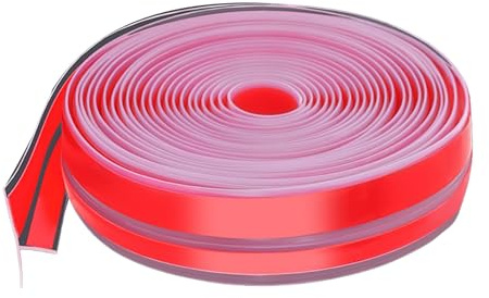 Joint d'étanchéité en T en Silicone Transparent, Bande d'étanchéité Adhésive Double Face pour Porte, 6 M
