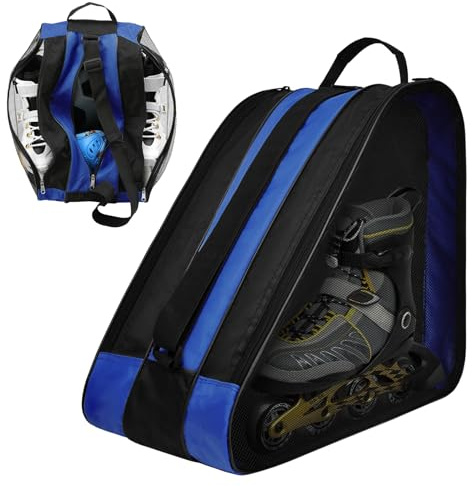 Bolsas de patinaje para niñas y mujeres, patines en línea, patines en línea, bolsa de patinaje artístico (azul)