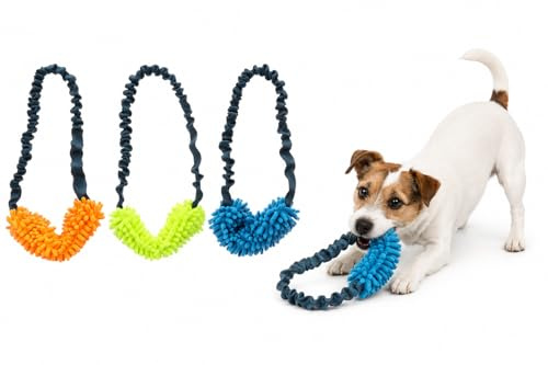 Flamingo Hundespielzeug – Fauxtra Ring Bungee Chenille – elastischer Griff – Ø 25 cm – Keine Farbauswahl möglich