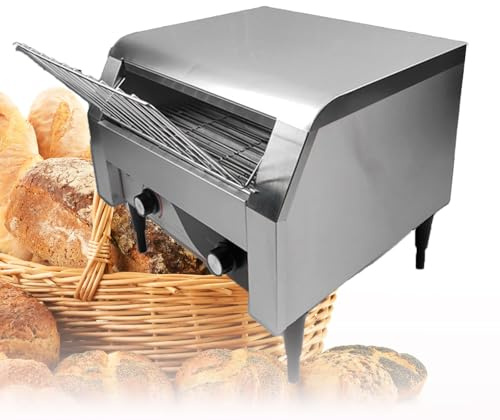 Tostadora transportadora de acero inoxidable comercial, 7 engranajes, control de temperatura, horno tostador plano profesional para catering