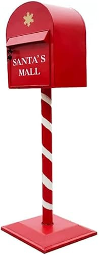 Heavy Iron Retro Mailbox with Lock, Floor-standing Drop Box for Secure Home Outdoor Mail Collection