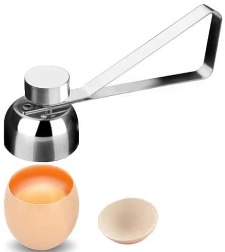 Apriuovo, Rompiuovo Rompiuovo in acciaio inossidabile Resiliente Taglierina topper manuale Apriscatole liscio lucidato a specchio per cucinare, Taglierina topper