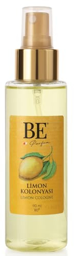 BE Parfum Limon Kolonya 110 ml Spray – Eau de Cologne mit 80% Alkohol – Erfrischendes Kölnisch Wasser mit Zitronenduft (Zitrone) – Praktische Reisegröße für Unterwegs – Duftwasser für Damen & Herren