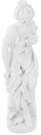 Amosfun Statua Dea in Resina Effetto Gesso, Scultura Decorativa Artistica per Soggiorno, Camera da Letto e Ufficio, Ornamento di Design per Arredamento Casa