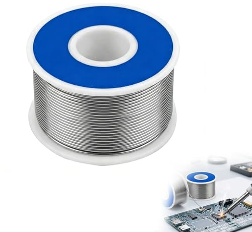 Zolara 1mm Fil à Souder, Fil Etain Soudure avec Flux, Etain à Souder Professionnel, Idéal pour Réparations Électroniques, Projets de Modélisme, Bricolage, Travaux de Soudure (100g)