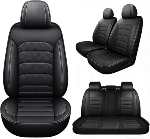 Autositzbezüge Komplettset für Citroen C4 Hybride(2024-2026) | Aus Premium Leder 5-Sitzer Sitzbezüge Wasserdichtes Auto Sitzbezüge Airbag Kompatibel