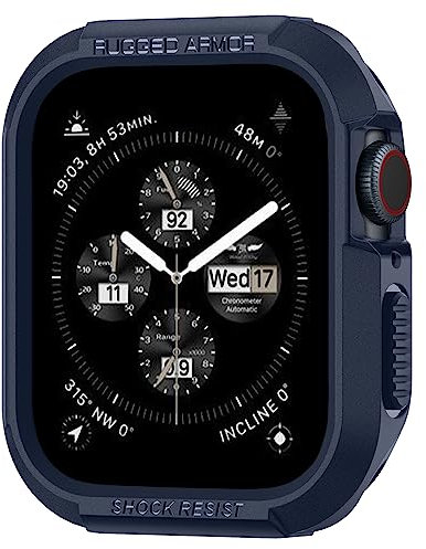 Spigen Cover Rugged Armor Compatibile con Apple Watch Series per 9/8/7 45mm e Series per 6/SE/5/4 44mm - Ocean Blue