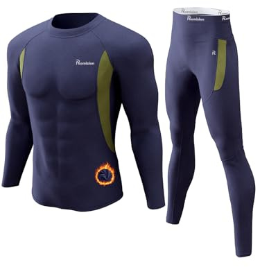 romision Biancheria Intima Termica da Uomo, Termoattiva, Traspirante, da Sci Interna in Pile, Morbida, Nero, L, Uomo, Strato Base, Tinta Unita