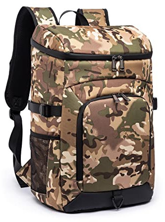 Zaino refrigerante, 33 litri, termico, grande isolato, doppio deck con scomparto refrigerante per uomini e donne