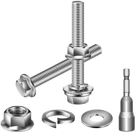 10 Stück M8 x 30 mm Schrauben, Flansch-Sechskantschrauben und Muttern, M8-Flansch-Sechskantschrauben mit Muttern und Unterlegscheiben, 304 Edelstahl, metrisches Schrauben-Sortiment, von Wavanta
