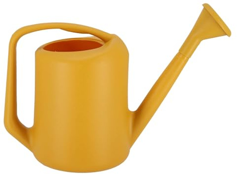 Regadera de 5 l – plástico, incluye vertedor, amarillo, altura 30 cm, largo 44 cm, ancho 20 cm
