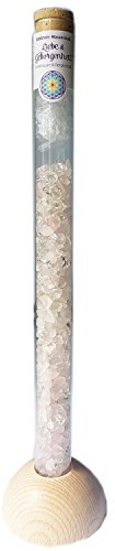 Edelstein-Stab Set Liebe&Geborgenheit: Edelstein-Stab zur Trinkwasser-Energetisierung, 25 cm mit Stabhalter aus Buchenholz Ø 6 cm