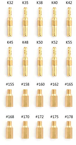 Topteng Set da 20 Pezzi per carburatore Principale e Strumento a Getto Lento Adatto per Keihin Adatto per OKO Adatto per CVK