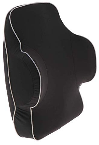 Tubayia Ergonomisches Rückenkissen Lordosekissen Rückenstütze Kissen für Bürostuhl, Autositz (Schwarz)