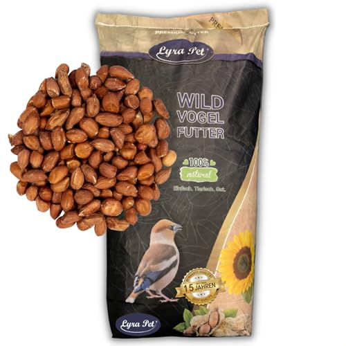 Lyra Pet® | 10 kg Erdnusskerne mit Haut | Neue Ernte | Ganzjahres Vogelfutter für Wildvögel | Ideal für Sommer & Winter | Natürliche & Energiereiche Erdnüsse | Streufutter für Große Vögel & Tauben