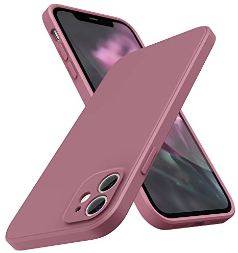 SURPHY Hülle Kompatibel mit iPhone 11 Hülle Silikon, iPhone 11 Hülle 6,1 Zoll, Flache Kante Silikon Handyhülle für iPhone 11 6,1 Zoll Silikon Slim Dünn Case Schutzhülle Schutzschale, Flieder Lila