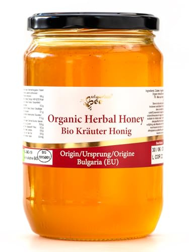 900 g Bio Kräuterhonig – Roh, naturbelassen, nicht pasteurisiert, aus kleinen eigenen Imkereien