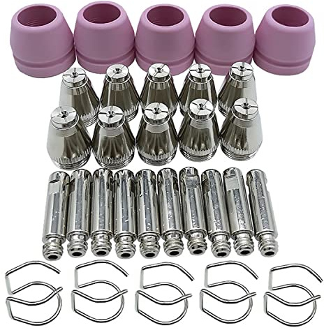 Plasmaschneider Verschleißteile AG60 Pilot - Ersatzteile - Zubehör Set - 30 Teile - Ø 1,2mm - VECTOR WELDING