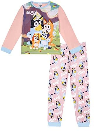 Bluey Girls Pyjamas, and Bingo PJs, Ages 18 Months to 7 Years Old, Official Merchandise
