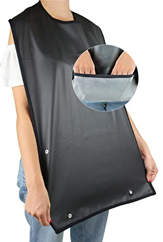 PEPE Mobility Lätzchen für Erwachsene (2 Stück), Wasserdichter Latz für Senioren mit Auffangschale, Waschbare Essschürze für Kleidungsschutz, Groß 46 x 90 cm