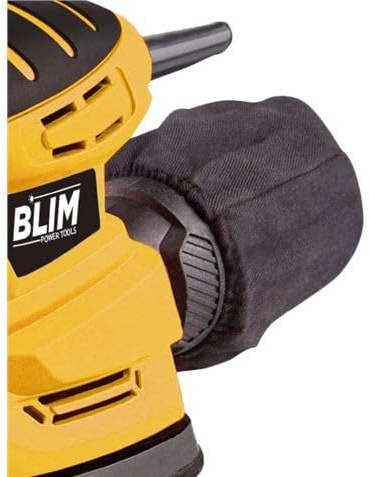 Blim Levigatrice orbitale tipo mouse 130 W - Velocità variabile 0-15000 rpm - Sistema di estrazione polvere - Include valigetta con accessori