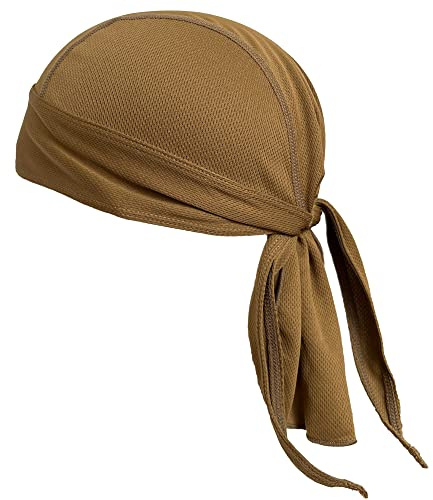 VIAUMBR Pañuelo Pirata Bandana Gorra Durag para Bicicleta Casco Moto Bajo Casco Tela Verano, Marrón, 50-65