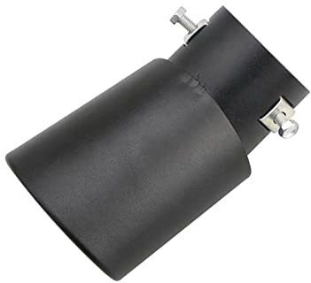 Endrohr Auspuff Schwarz Universal Auto Auspuff Endschalldämpfer Endrohr Auto Fahrzeug Edelstahl Endstück Kehle Auspuffanlage Schalldämpfer Rohr 13,3 X 6,3 Cm Auto Auspuff Endrohr